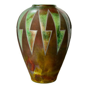 Contemporary R. Kevin Kelley Raku Studio Art Boho Organic Modern Earthenware